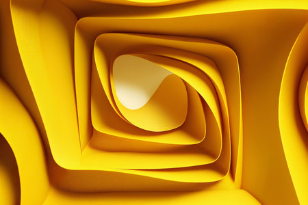 Efect bright colorful yellow folded paper , abstract, backgroundsの素材