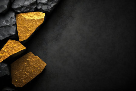 Dark black yellow golden stone concrete paper texture, abstract, texturesの素材