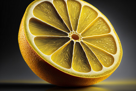 Lemon slice, digital illustration painting, abstract, backgroundsの素材