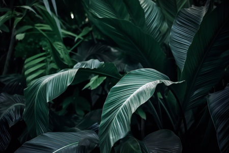 Tropical leaves background. Green leaves background. Tropical leaves background.の素材