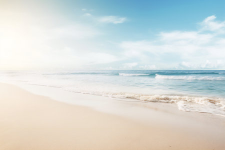 Beautiful tropical beach and sea with blue sky background - Vintage Filterの素材
