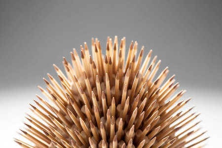 toothpick on a white background, close up, studio shotの素材