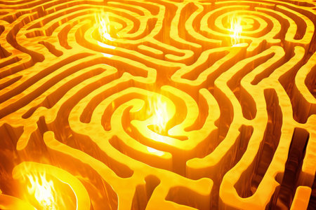 Labyrinth in the form of a maze. Game for kids.の素材