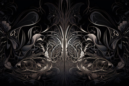 Abstract fractal. Fractal art background for creative design. Decoration for wallpaper, desktop, poster, cover booklet. Print for clothes, t-shirt. Creative illustration for designの素材