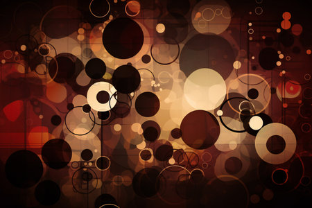 Abstract background with circles and dots.の素材