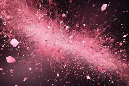 Explosion of pink particles. Abstract background.の素材