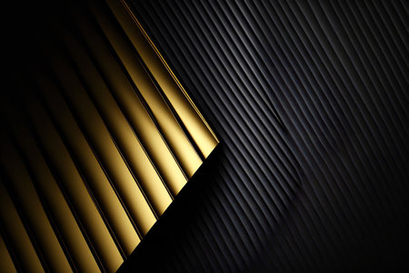 Black and gold metallic background.の素材