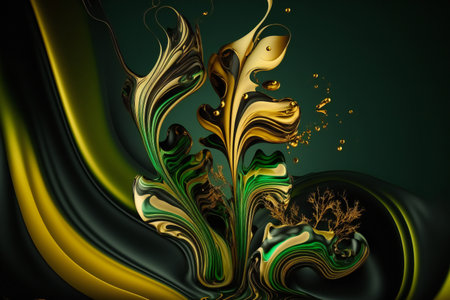 illustration of abstract geometric composition,digital art works.の素材