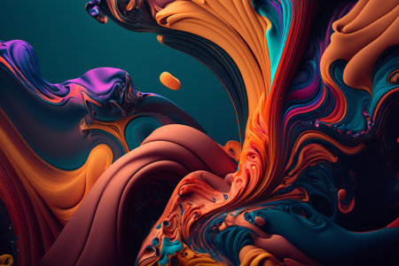 abstract colorful background, fractal designの素材