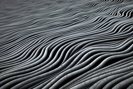 abstract background of gray waves on the surface of the water.の素材