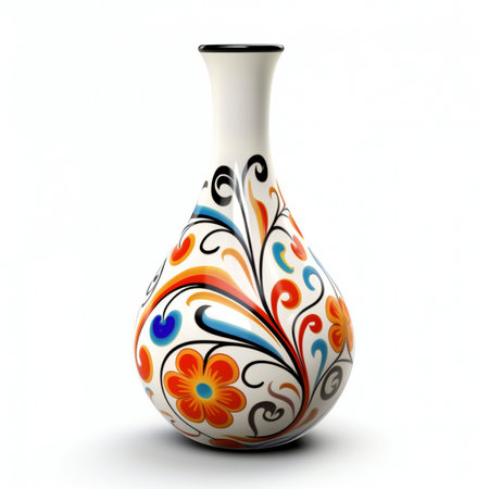 Beautiful vase isolated on white background.の素材