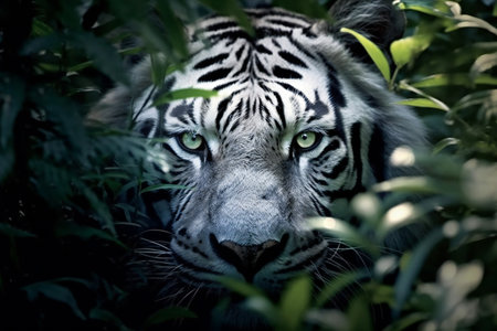Portrait of a tiger in the jungle. Close-up.の素材