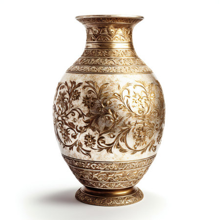 Antique vase isolated on white background.の素材