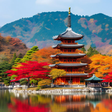 Beautiful Architecture in Kiyomizu-dera Temple at Kyoto Japanの素材