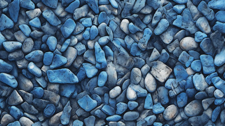 Blue pebbles background, stone texture, stone background, stone backgroundの素材