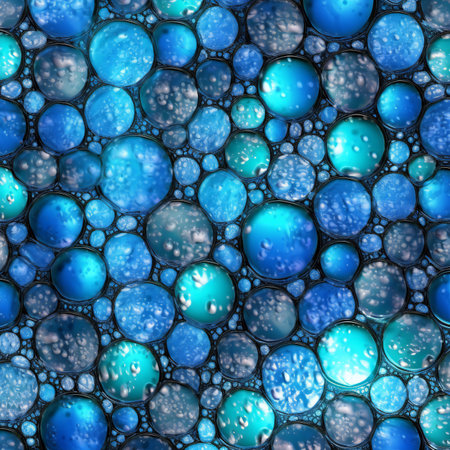 abstract background of blue bubbles.の素材