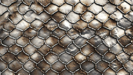 Close-up of snake skin texture background.の素材