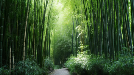 Bamboo forest in Kyoto, Japan. Arashiyama bamboo grove.の素材