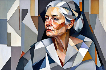 The painting by artist J.M.R.D.S.M.R. at the Prague Castle, Czech Republic.の素材