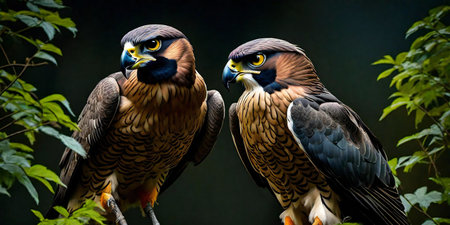 Peregrine falcon (Falco peregrinus)の素材