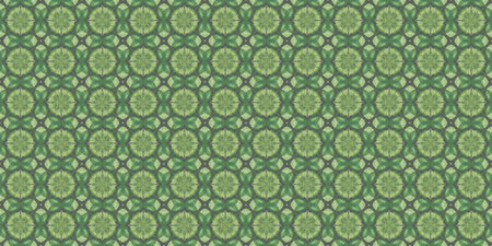 Seamless pattern with rhombuses in green and black colorsの素材