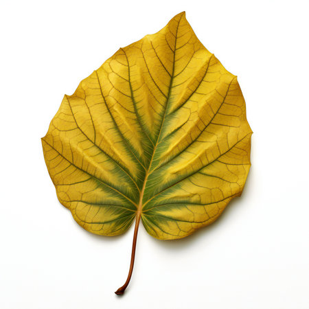 Autumn leaf isolated on white background.の素材