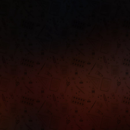 Background of business icons on a dark background. Place for text.の素材