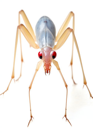 insect mantis isolated on a white background. macro. studio.の素材
