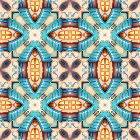 Seamless kaleidoscope pattern. Seamless kaleidoscope texture for background.