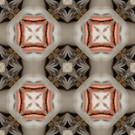 Kaleidoscopic wallpaper tiles. Seamless texture or backgroundの素材