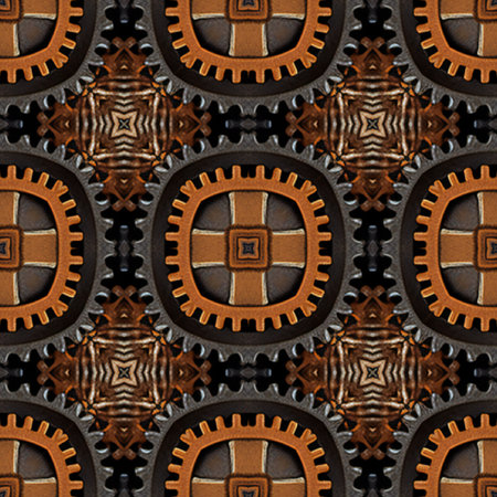 Seamless pattern of the cogwheels. For eg fabric, wallpaper, wall decorations.の素材