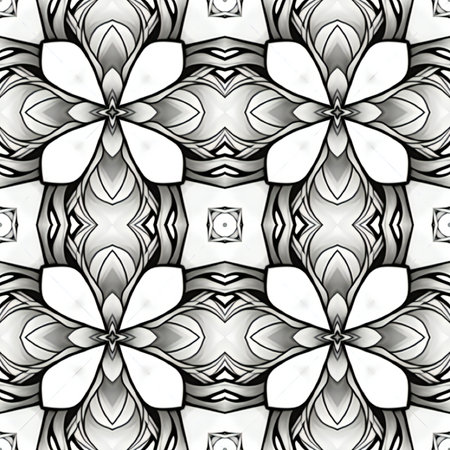 Kaleidoscopic wallpaper tiles. Background or textureの写真素材