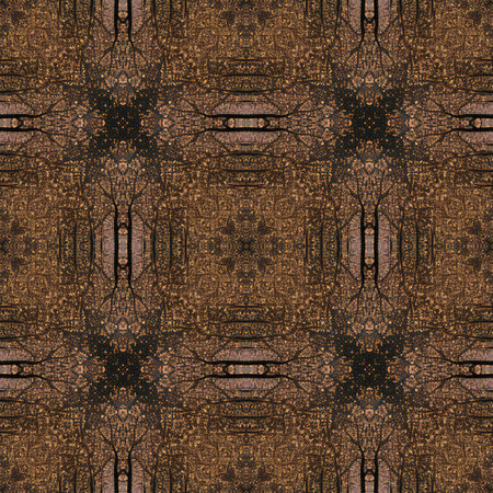 Seamless background pattern. Abstract kaleidoscope fabric design.の素材