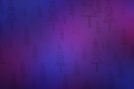Abstract christmas background. Christmas trees on a purple and blue background.の写真素材