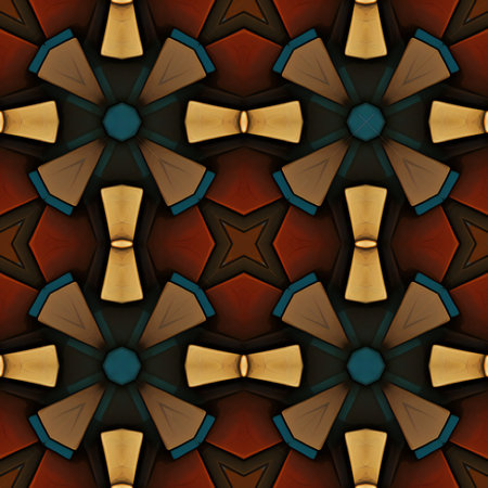 Kaleidoscopic wallpaper tiles. Seamless texture or backgroundの素材