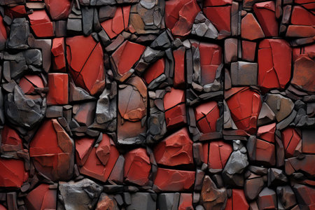 Fragment of a wall from a slate slab as a background textureの素材