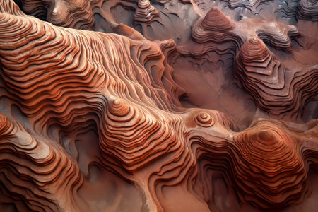 Detail of sandstone formations in Wadi Rum desert, Jordanの素材
