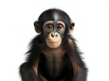Chimpanzee isolated on white background.の素材