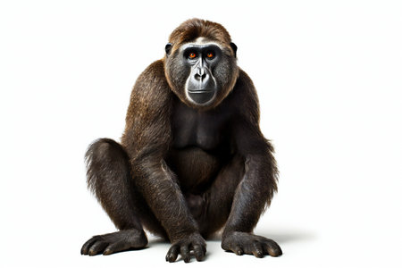 Gorilla isolated on a white background.の素材