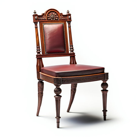 Antique armchair isolated on white background.の素材