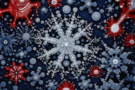 Abstract background with snowflakes. Christmas and New Year concept.の素材