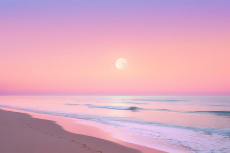 Beautiful sunset on the beach - Vintage Filter and Boost up color Processingの素材