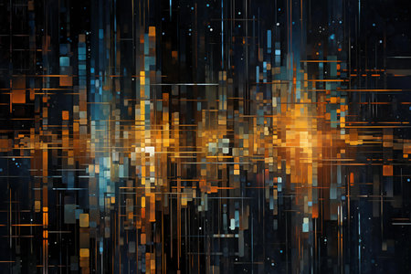abstract technology background, fractal abstract, digital artの素材