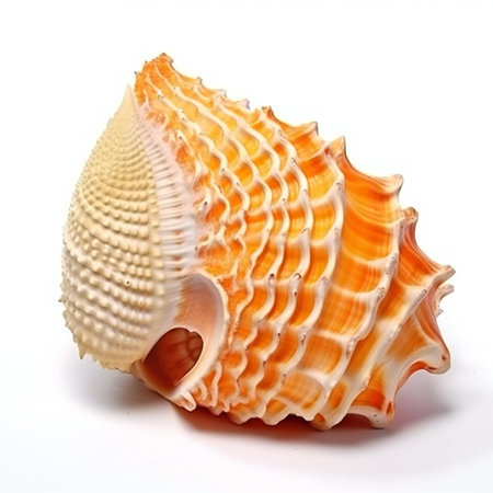 Seashell isolated on white background.の素材