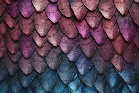 Colorful dragon skin texture background. Close-up of dragon skin texture.の素材