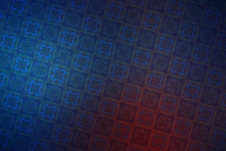 Blue and red abstract background with a pattern of rhombuses.