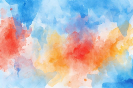 Abstract watercolor background. Colorful watercolor texture. Digital art painting.の素材