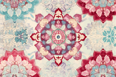 Abstract kaleidoscope background. Beautiful multicolor kaleidoscope texture. Unique kaleidoscope design.の素材