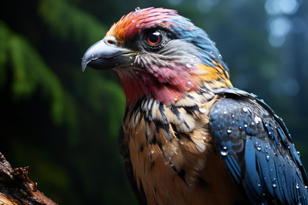 Portrait of a colorful parrot (Ara macrorhynchus)の素材