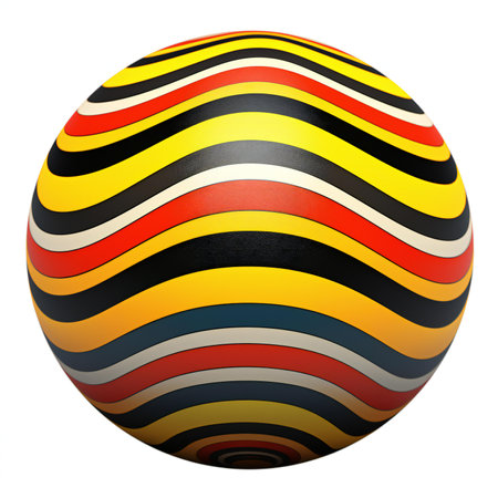 easter egg with colorful stripes on white backgroundの素材